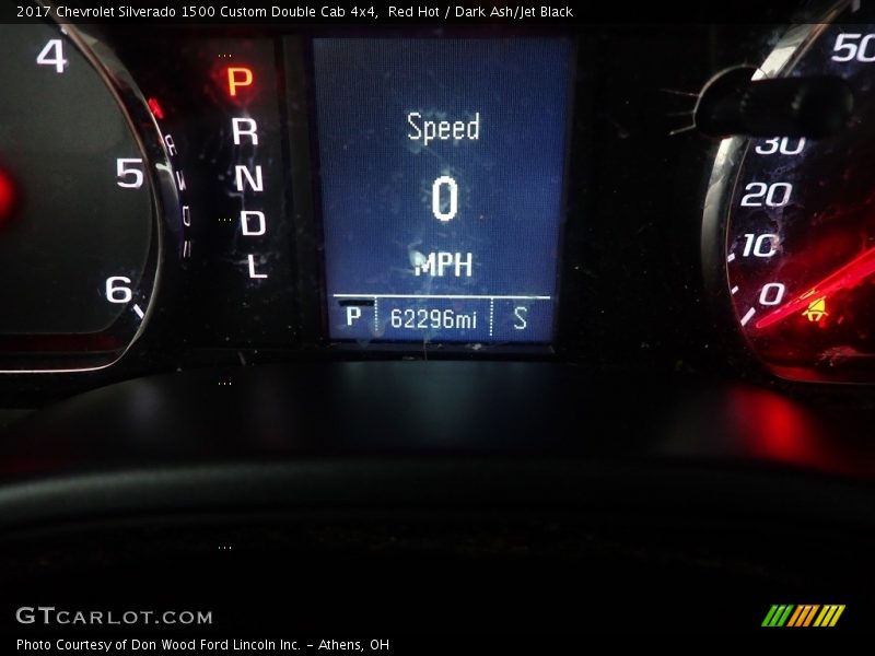 Red Hot / Dark Ash/Jet Black 2017 Chevrolet Silverado 1500 Custom Double Cab 4x4