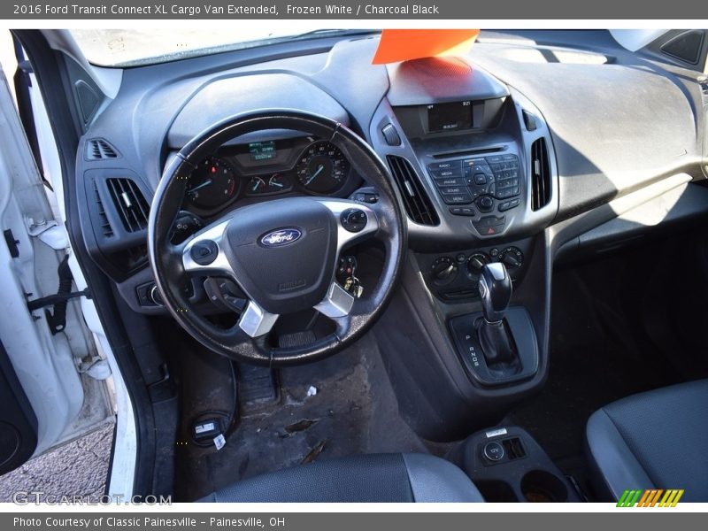 Frozen White / Charcoal Black 2016 Ford Transit Connect XL Cargo Van Extended