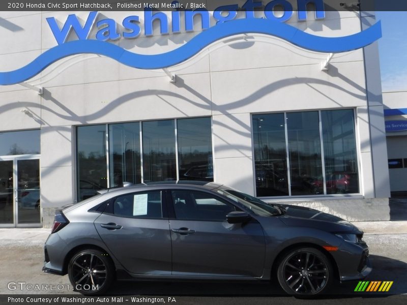 Polished Metal Metallic / Black 2020 Honda Civic Sport Hatchback