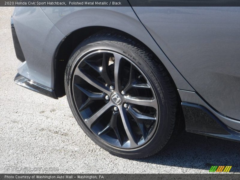 Polished Metal Metallic / Black 2020 Honda Civic Sport Hatchback
