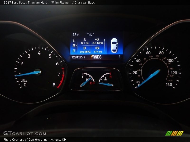 White Platinum / Charcoal Black 2017 Ford Focus Titanium Hatch