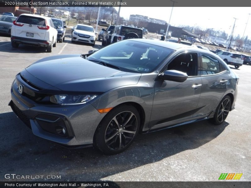 Polished Metal Metallic / Black 2020 Honda Civic Sport Hatchback