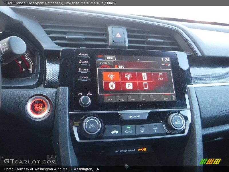 Polished Metal Metallic / Black 2020 Honda Civic Sport Hatchback