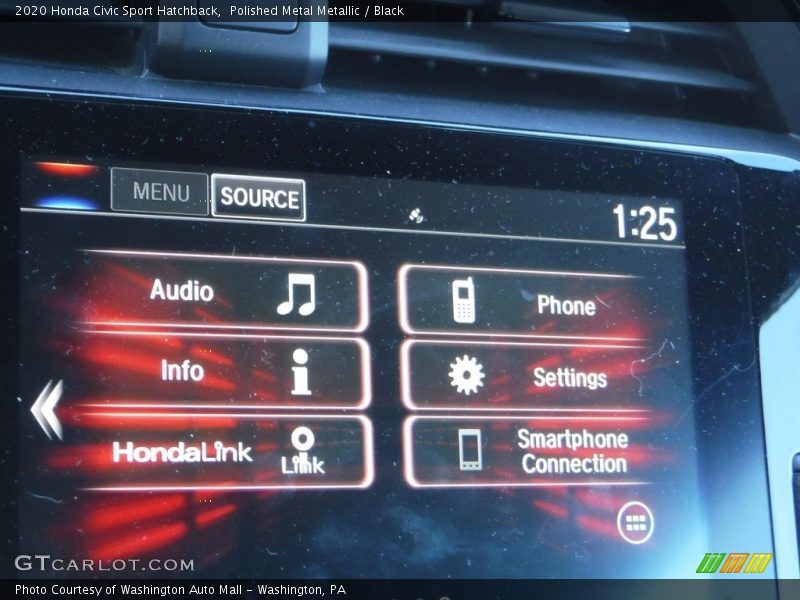 Polished Metal Metallic / Black 2020 Honda Civic Sport Hatchback