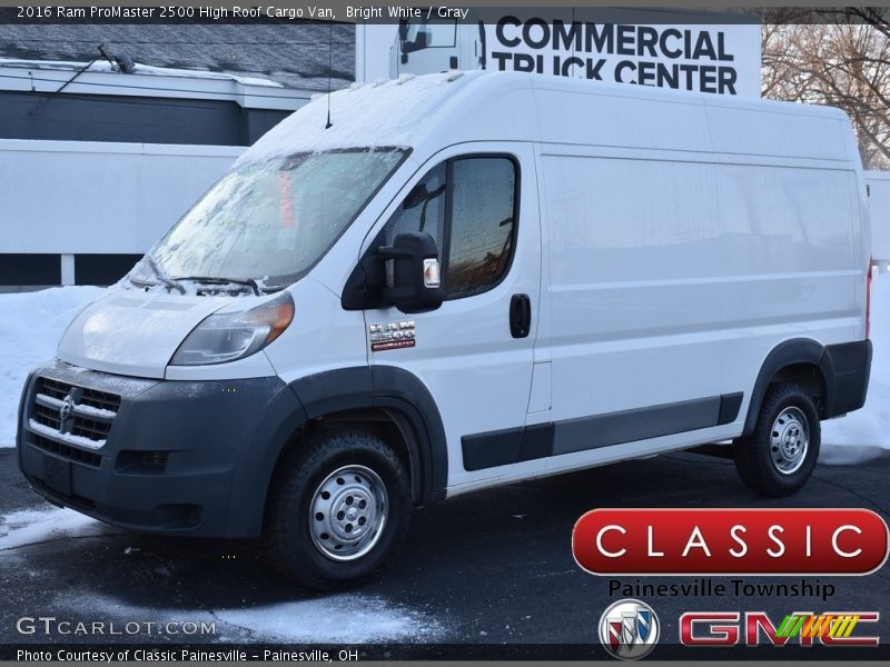 Bright White / Gray 2016 Ram ProMaster 2500 High Roof Cargo Van