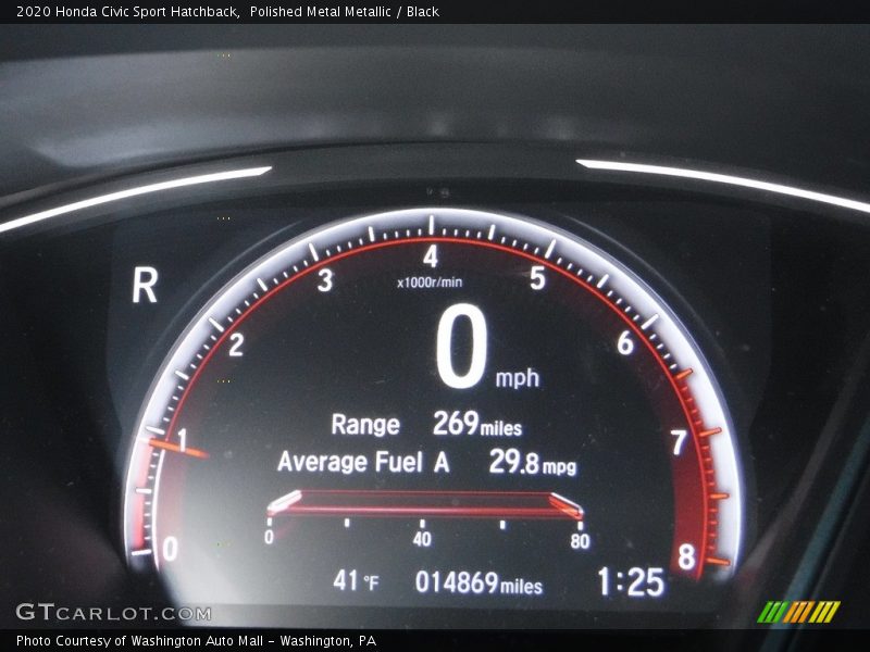 Polished Metal Metallic / Black 2020 Honda Civic Sport Hatchback