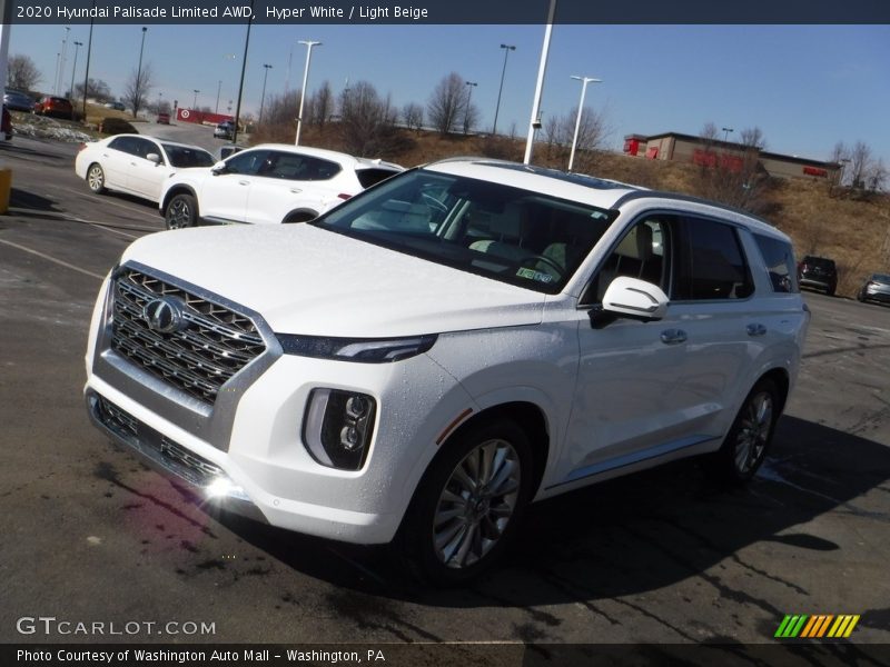 Hyper White / Light Beige 2020 Hyundai Palisade Limited AWD