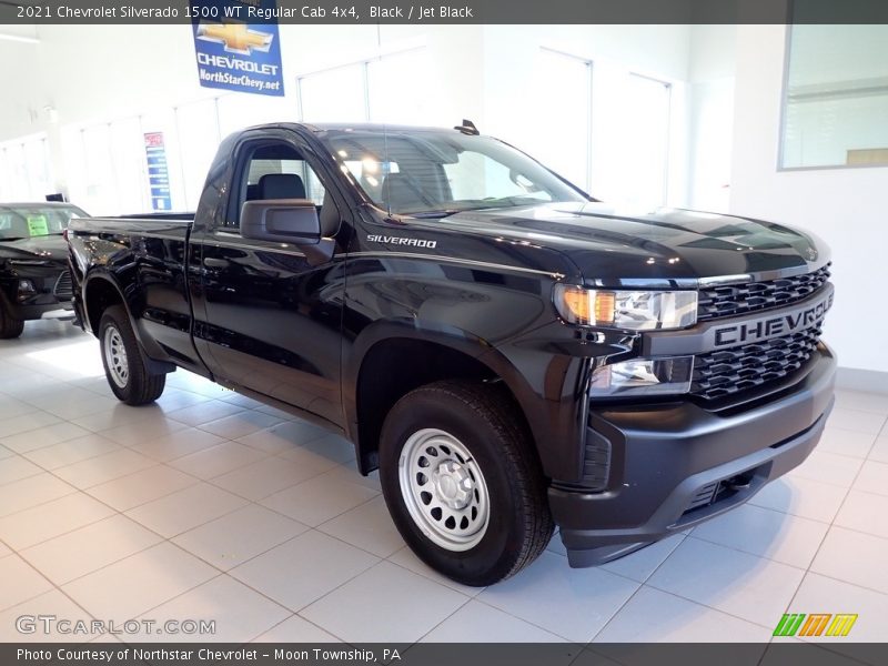 Black / Jet Black 2021 Chevrolet Silverado 1500 WT Regular Cab 4x4