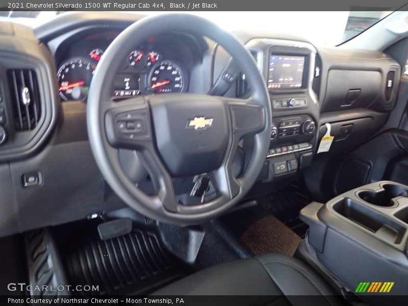 Black / Jet Black 2021 Chevrolet Silverado 1500 WT Regular Cab 4x4