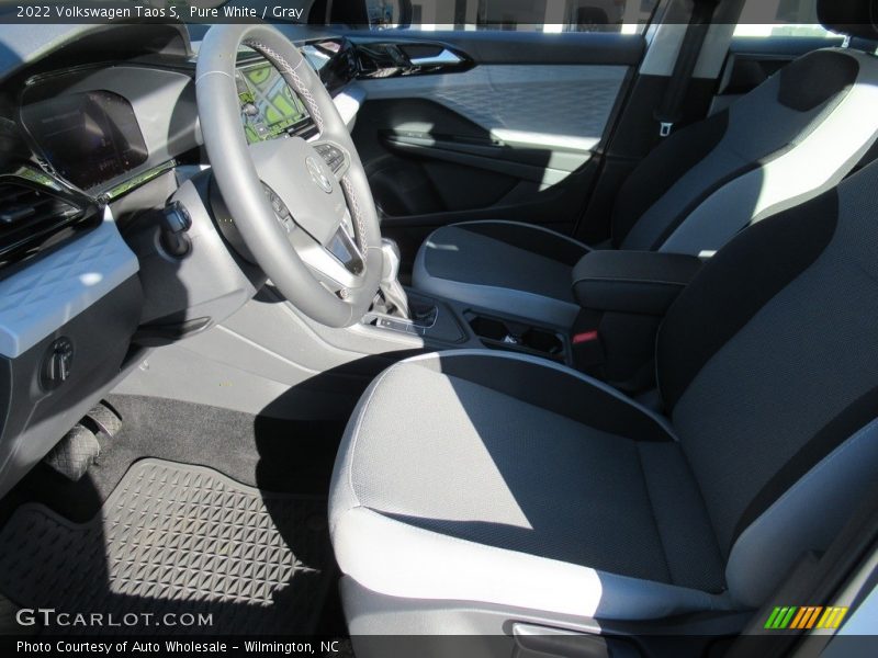 Pure White / Gray 2022 Volkswagen Taos S