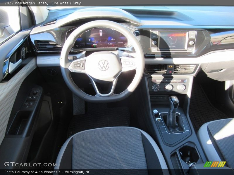Pure White / Gray 2022 Volkswagen Taos S
