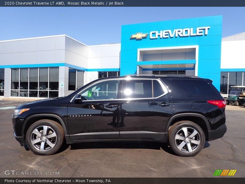 Mosaic Black Metallic / Jet Black 2020 Chevrolet Traverse LT AWD