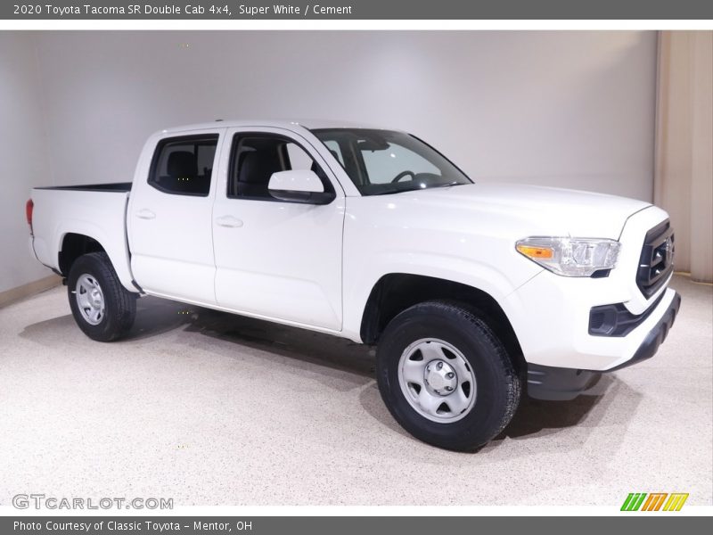 Super White / Cement 2020 Toyota Tacoma SR Double Cab 4x4