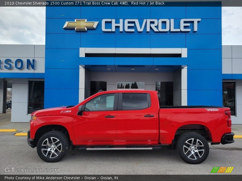 Red Hot / Jet Black 2019 Chevrolet Silverado 1500 Custom Z71 Trail Boss Crew Cab 4WD