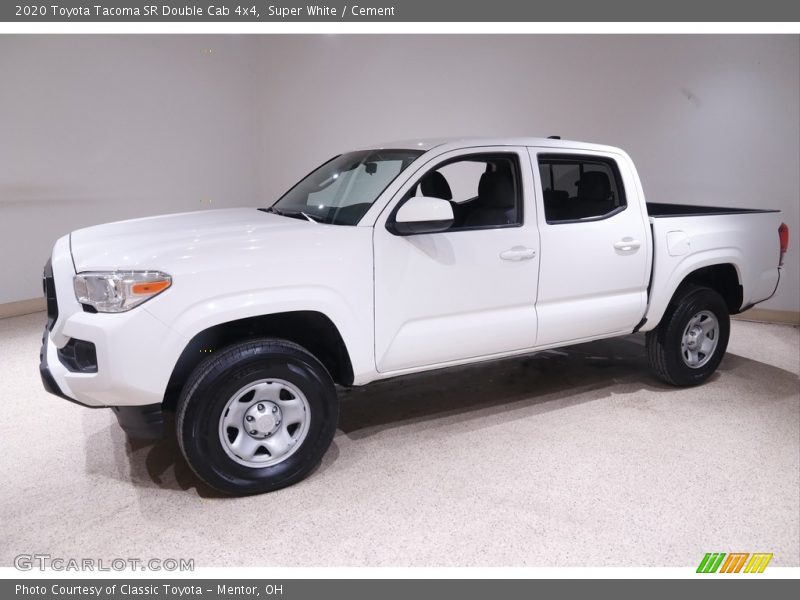 Super White / Cement 2020 Toyota Tacoma SR Double Cab 4x4