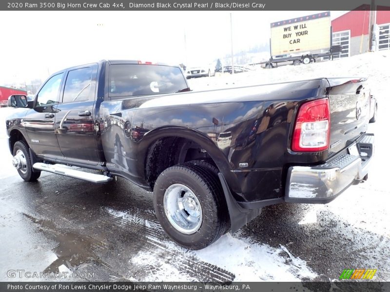 Diamond Black Crystal Pearl / Black/Diesel Gray 2020 Ram 3500 Big Horn Crew Cab 4x4