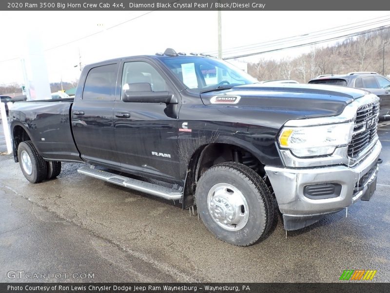 Diamond Black Crystal Pearl / Black/Diesel Gray 2020 Ram 3500 Big Horn Crew Cab 4x4