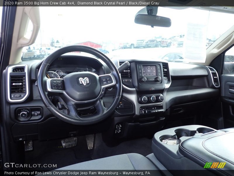 Diamond Black Crystal Pearl / Black/Diesel Gray 2020 Ram 3500 Big Horn Crew Cab 4x4