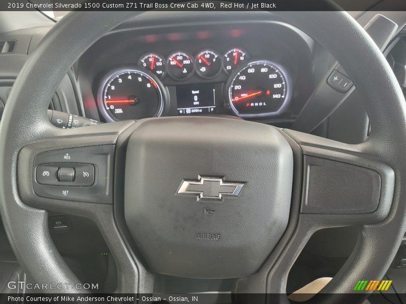 Red Hot / Jet Black 2019 Chevrolet Silverado 1500 Custom Z71 Trail Boss Crew Cab 4WD