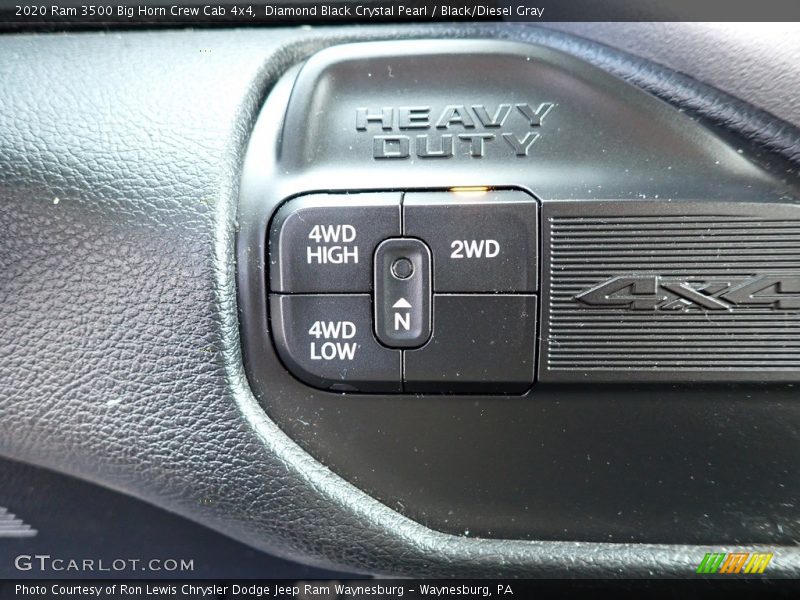 Diamond Black Crystal Pearl / Black/Diesel Gray 2020 Ram 3500 Big Horn Crew Cab 4x4