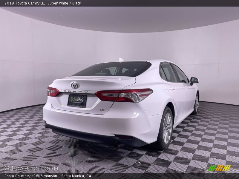 Super White / Black 2019 Toyota Camry LE