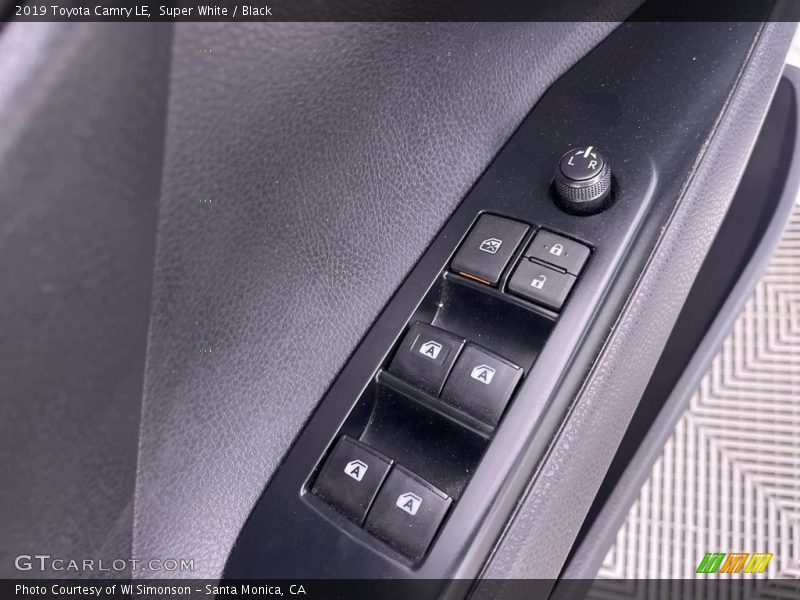 Super White / Black 2019 Toyota Camry LE
