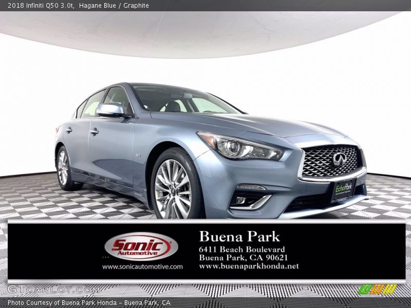 Hagane Blue / Graphite 2018 Infiniti Q50 3.0t