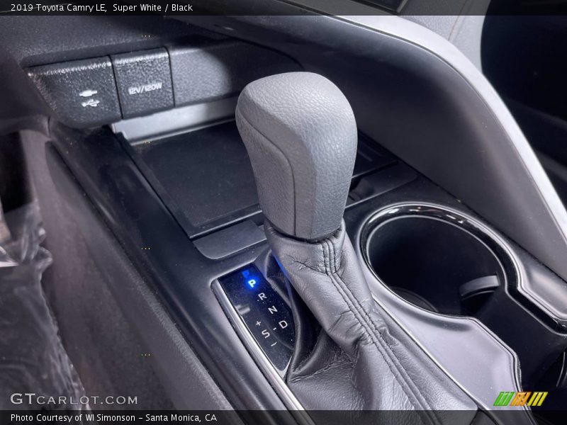 Super White / Black 2019 Toyota Camry LE
