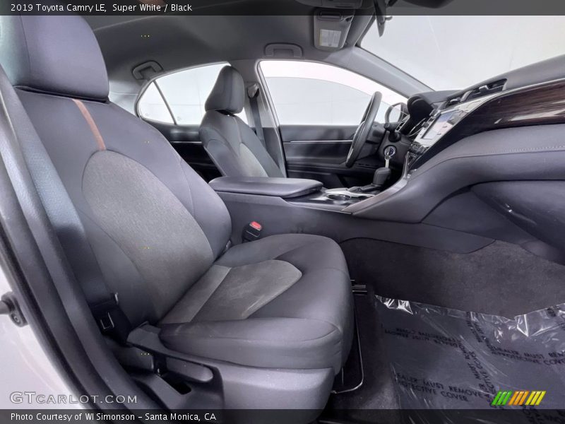 Super White / Black 2019 Toyota Camry LE