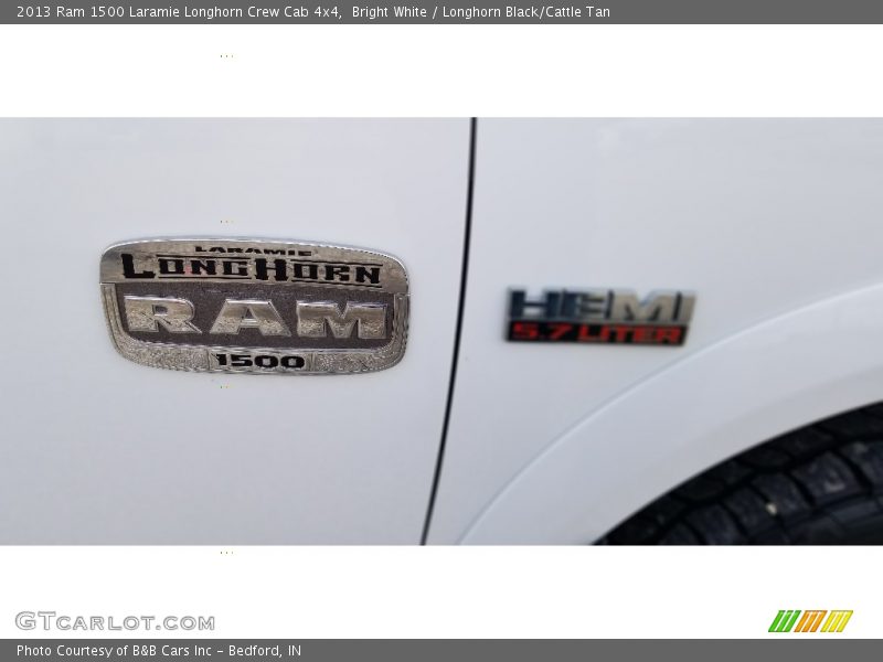 Bright White / Longhorn Black/Cattle Tan 2013 Ram 1500 Laramie Longhorn Crew Cab 4x4