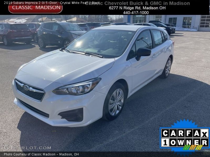 Crystal White Pearl / Black 2019 Subaru Impreza 2.0i 5-Door