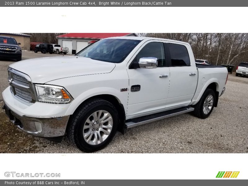 Bright White / Longhorn Black/Cattle Tan 2013 Ram 1500 Laramie Longhorn Crew Cab 4x4