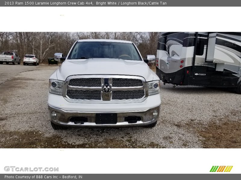 Bright White / Longhorn Black/Cattle Tan 2013 Ram 1500 Laramie Longhorn Crew Cab 4x4