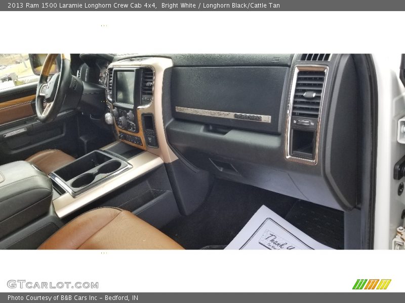 Bright White / Longhorn Black/Cattle Tan 2013 Ram 1500 Laramie Longhorn Crew Cab 4x4