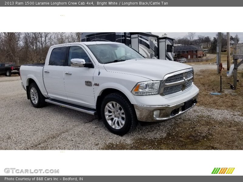 Bright White / Longhorn Black/Cattle Tan 2013 Ram 1500 Laramie Longhorn Crew Cab 4x4