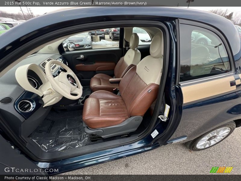  2015 500c Pop Marrone/Avorio (Brown/Ivory) Interior