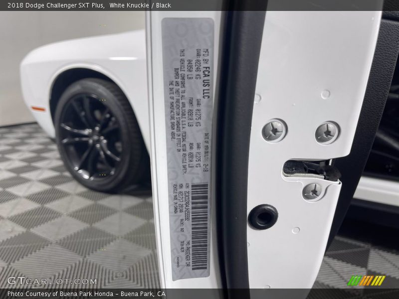 White Knuckle / Black 2018 Dodge Challenger SXT Plus