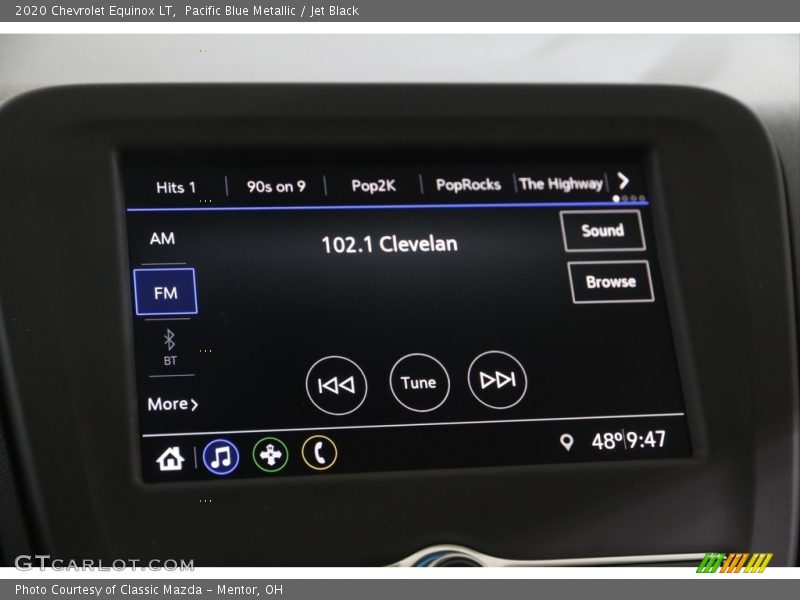 Pacific Blue Metallic / Jet Black 2020 Chevrolet Equinox LT