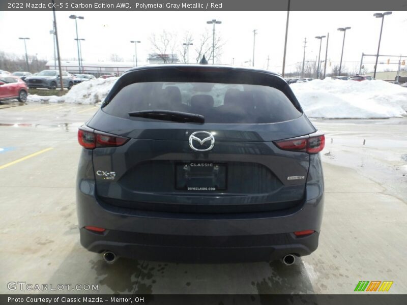 Polymetal Gray Metallic / Red 2022 Mazda CX-5 S Carbon Edition AWD