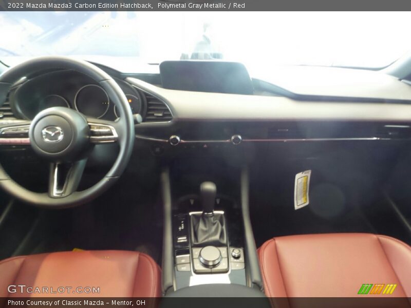 Polymetal Gray Metallic / Red 2022 Mazda Mazda3 Carbon Edition Hatchback