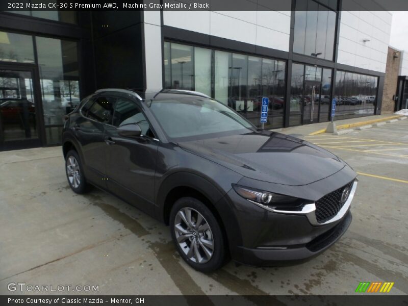 Machine Gray Metallic / Black 2022 Mazda CX-30 S Premium AWD