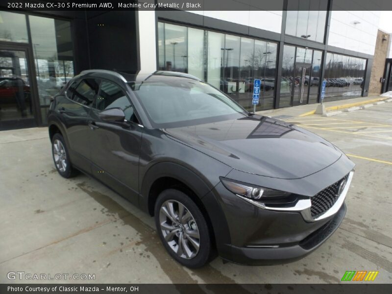 Machine Gray Metallic / Black 2022 Mazda CX-30 S Premium AWD