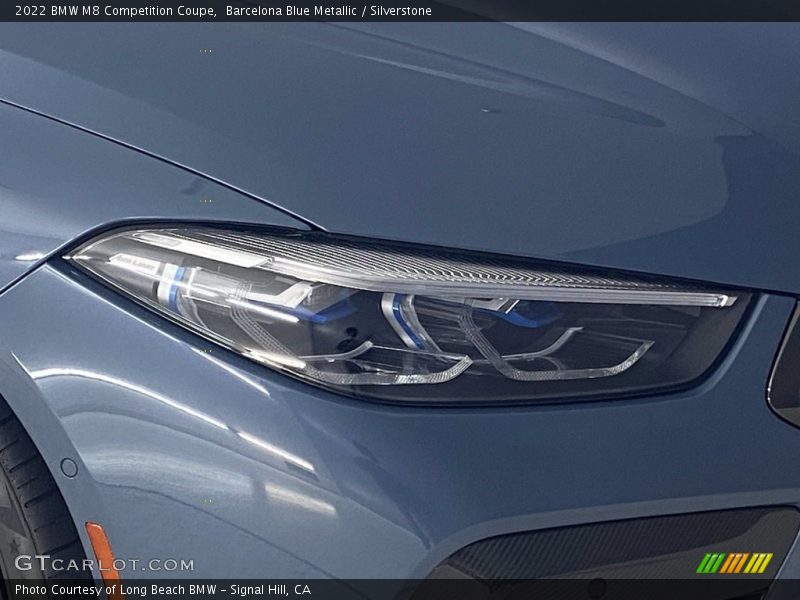 Barcelona Blue Metallic / Silverstone 2022 BMW M8 Competition Coupe
