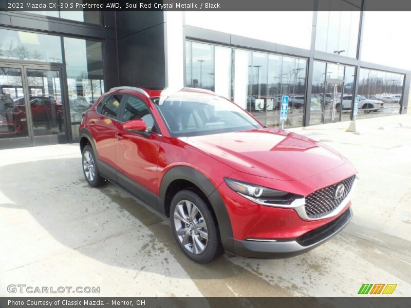 Soul Red Crystal Metallic / Black 2022 Mazda CX-30 S Preferred AWD