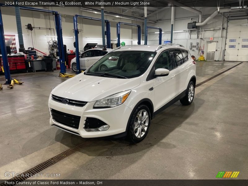 White Platinum / Medium Light Stone 2014 Ford Escape Titanium 1.6L EcoBoost