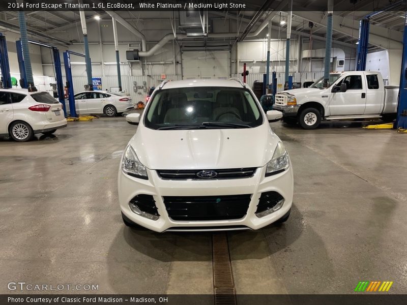 White Platinum / Medium Light Stone 2014 Ford Escape Titanium 1.6L EcoBoost