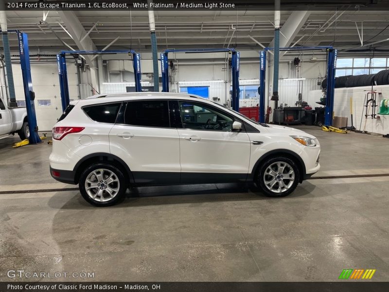 White Platinum / Medium Light Stone 2014 Ford Escape Titanium 1.6L EcoBoost