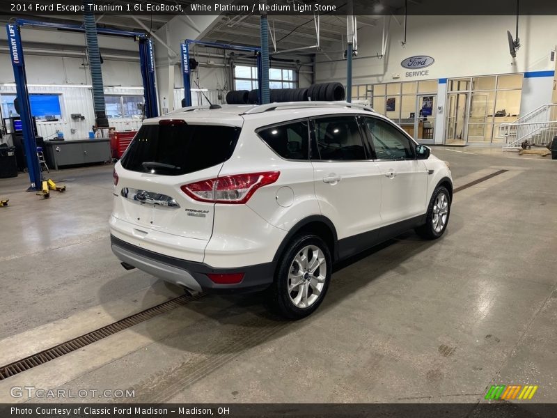 White Platinum / Medium Light Stone 2014 Ford Escape Titanium 1.6L EcoBoost