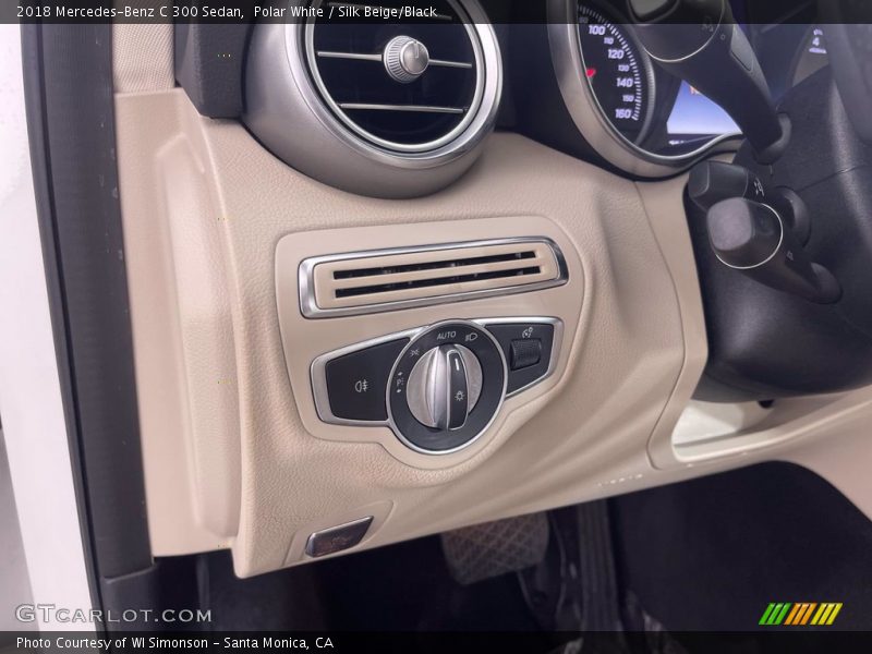Polar White / Silk Beige/Black 2018 Mercedes-Benz C 300 Sedan