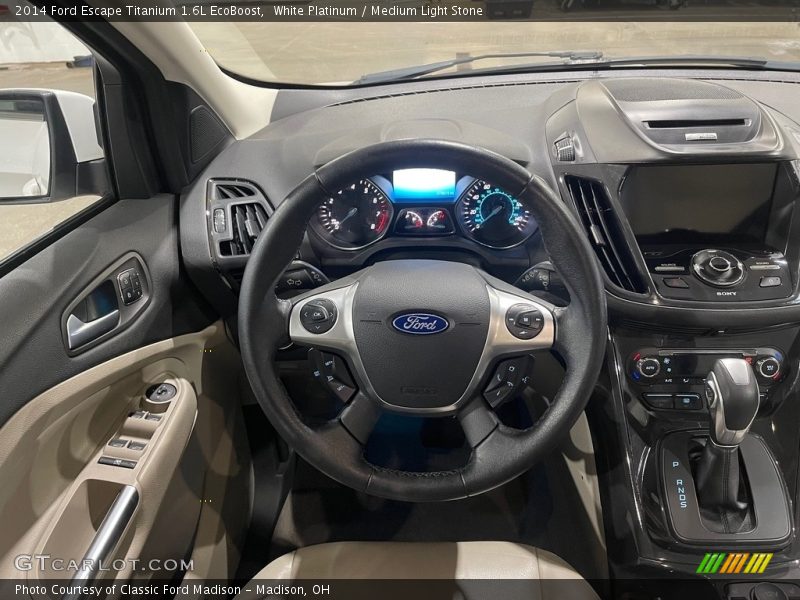 White Platinum / Medium Light Stone 2014 Ford Escape Titanium 1.6L EcoBoost